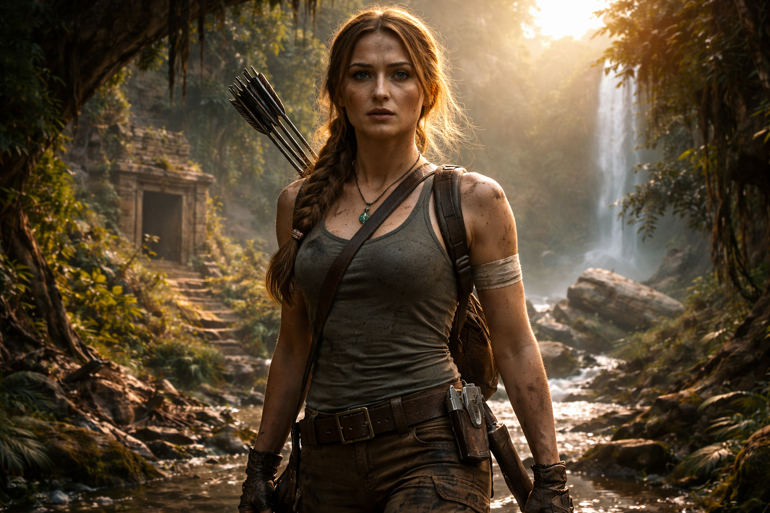Amazon Pamer Foto Pertama Sophie Turner sebagai Lara Croft